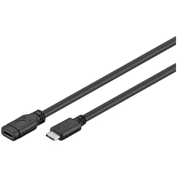 Kabel USB MicroConnect USB-C - USB-C 0.5 m Czarny 