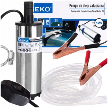 Geko Pompa do oleju zatapialna 12V 52mm z przewode