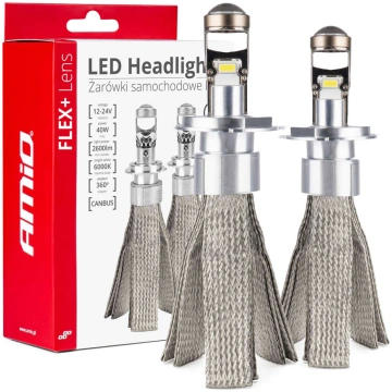 Led auto spuldzes flex+ sērijas h4 lēcas 12v 24v 6