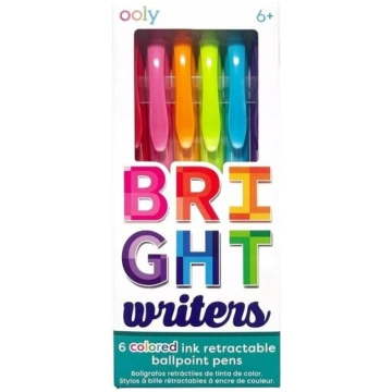 Ooly Bright Writers krāsainās pildspalvas, 6 gab. 
