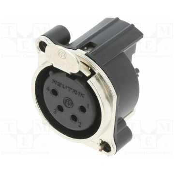 Connector: XLR; socket; female; PIN: 4; angled 90°