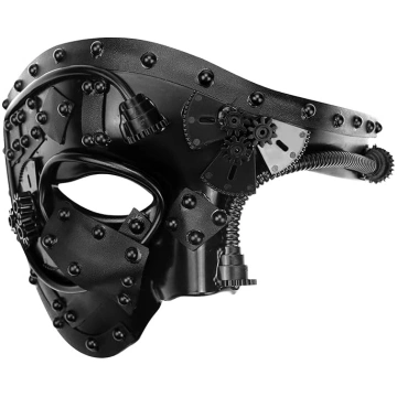 Steampunk metāla kiborgu Venēcijas maska, kiberpan