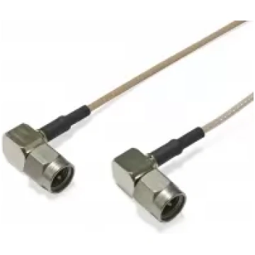 Jumper cable assembly, 2x SMA right angle male, RG