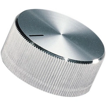Knob; with pointer; aluminium,plastic; Øshaft: 6mm