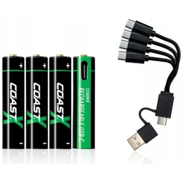 Coast 1x4 Zithion-x Micro Aaa Akumulators Usb-c Li