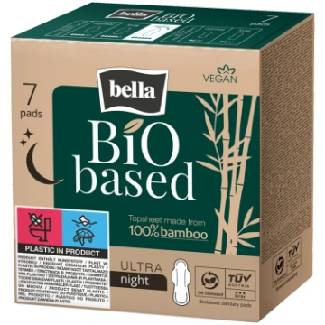 BELLA Bio Based Night higiēniskās paketes, 7 gab