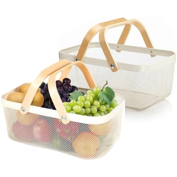 Piknika grozi, dārza grozs, dārza metāla sieta gro