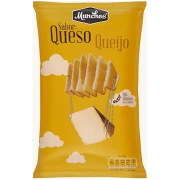 Cheese flavored wavy potato chips (patatas sabor q