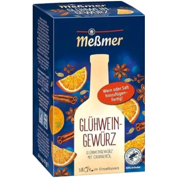 Meßmer Glühweingewürz | Für Wein oder Saft | 18 Te