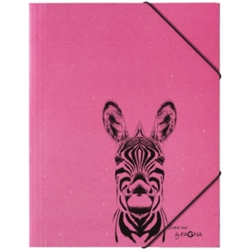 Mape PAGNA Zebra A4, elastīga, ar gumiju, rozā 200