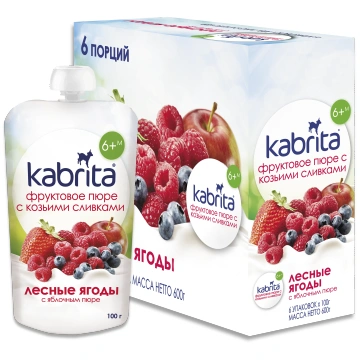 Kabrita ābolu-meža ogu biezenis ar saldo krējumu n