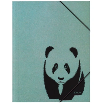 Mape PAGNA Panda, A4, elastīga, ar gumiju, zaļa (2