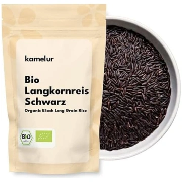 Kamelur bioloģiskie melnie garengraudu rīsi (1 kg)
