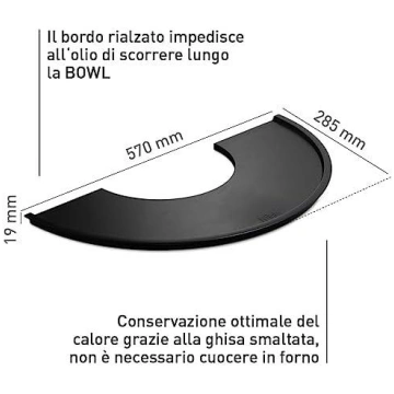 Skrudintuvas HOFATS BOWL 57 PLANCHA grilio plokštė