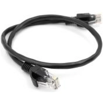 Cat5E UTP kabelis, 0,5 m, melns (CA911523) EXD