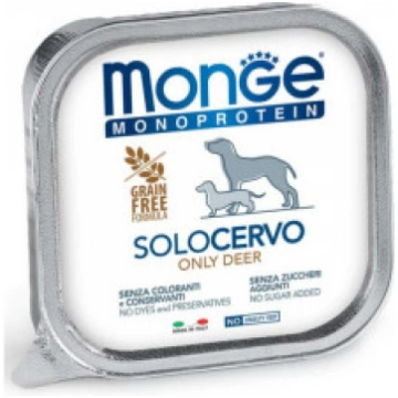 MONGE Monoproteinic - pastēte suņiem ar brieža gaļ
