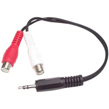 Startech 6in Stereo Audio Y-Cable - 3.5mm Male to 