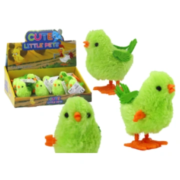 Jumping Chicken Toy Wind-Up Figurine Green 17607-u