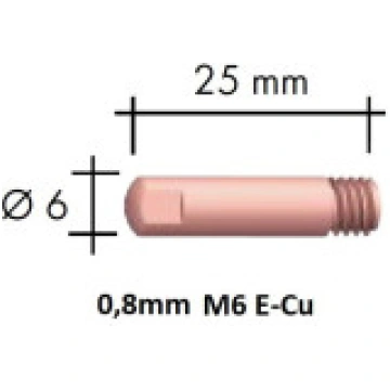 Kontaktdīze E-Cu M6x25x6-0,8mm, Binzel 140.0059.50