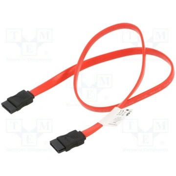 Cable: SATA; SATA plug,both sides; 0.5m; red; Core