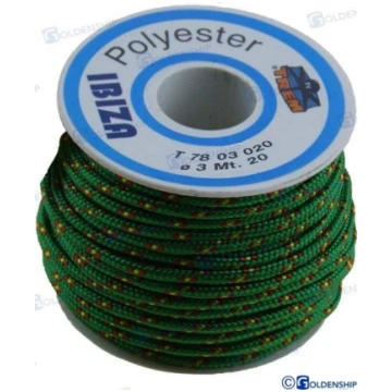 poliestera pīta virve d.2,5 mm. zaļa (GS60154) GOL