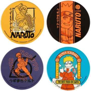 Naruto Uzumaki 4-Pack Ceramic Coaster Set Bioworld