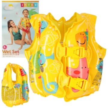 Bērnu piepūšamā peldēšanas veste INTEX, dzeltena 3