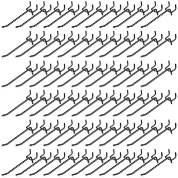 100 gabali Pegboard plauktu āķi melni nerūsējošā t