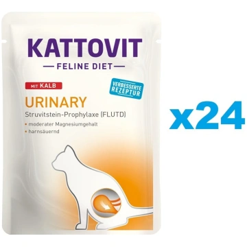 KATTOVIT Feline Urinary, Teļa gaļa 24 x 85 g