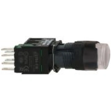 Complete illuminated push button, Harmony XB6, whi