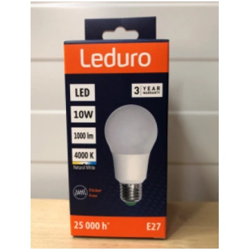 LEDURO REZULTĀTĀ SPULDZE E27 A60 10W 1000LM 4000K 
