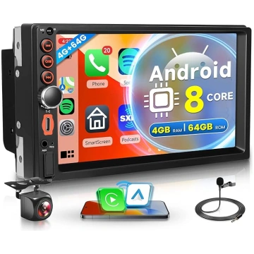 Rimoody 8 Core 4G + 64G bezvadu Carplay Android au