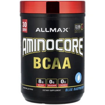 ALLMAX, AMINOCORE™ BCAA, Blue Raspberry, 0.76 lbs 
