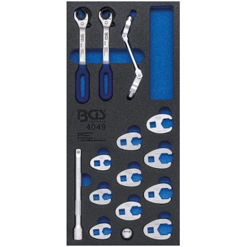 TOOL TRAY 1/3: RATCHETING OPEN-END WRENCHES FOR TU