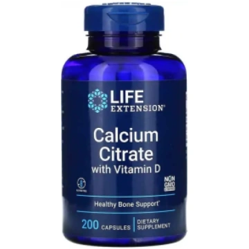 Calcium Citrate with Vitamin D Life Extension 200 