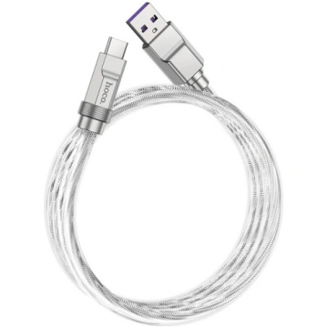 Silicone Cable HOCO Type-A - Type-C, 100W, transpa