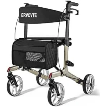 Salokāms rollators ar sēdekli no viegla alumīnija,
