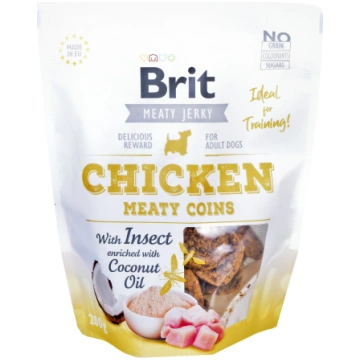 Brit Jerky Chicken with insect Meaty Coins Dog Sna