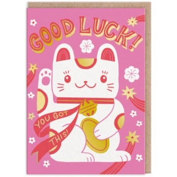 Kartīte Lucky cat, Gold