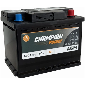Akumulators Champion Power, 12 V, 60 Ah, 680 A