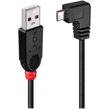 CABLE USB2 A TO MICRO-B 1M/90 DEGREE 31976 LINDY 3