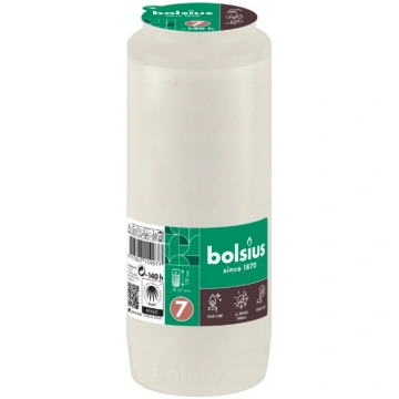 Sveces ieliktnis Bolsius, 140 h, Balta krās