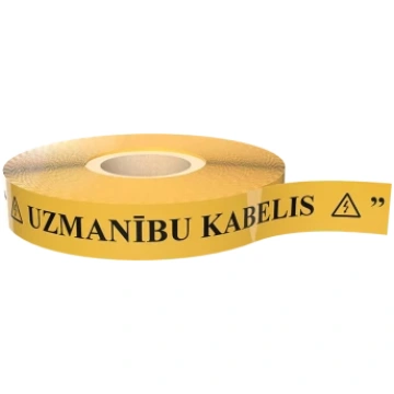 Brīdinājuma lente dzelt, uzmanību kabelis 250mx40m