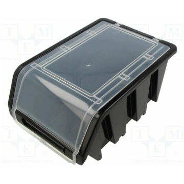 Container: cuvette; black; with a lock; 230x160x12