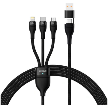 Kabelis Baseus USB+Type C+Lightning+ micro USB 100
