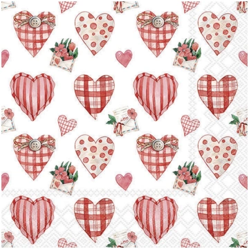 Pack of napkins lovely hearts Casolaro Hotellerie