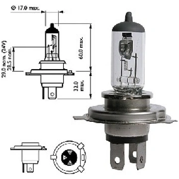Spuldze Carpoint H4 100/80W 24V