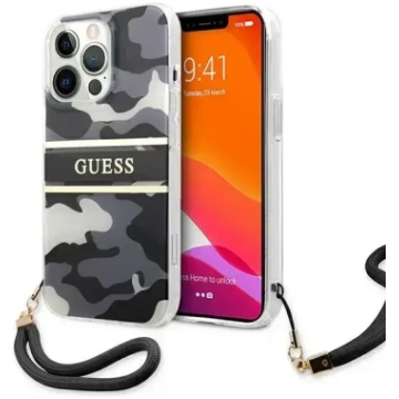 Guess Camo Strap Collection cietais vāciņš iPhone 