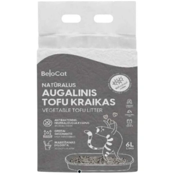 BeloCat Tofu kaķu pakaiši litter kaķiem Charcoal S