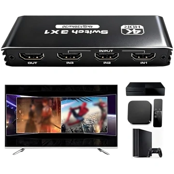 HDMI slēdzis 3 in 1 Out 4K 120Hz HDMI sadalītājs a